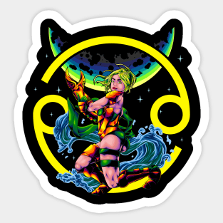 The Great Cancer Zodiac (girl) Sticker